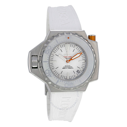 أوميغا، سيماستر بلوبروف ليفتي، ساعة رجالية بمينا أبيض ومطاط أبيض، 22432552104001