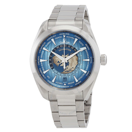 Omega, Seamaster World Time GMT Automatic Chronometer Summer Blue Dial Men's Watch