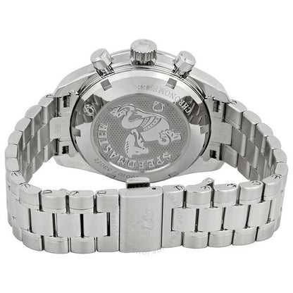 ساعة أوميغا سبيدماستر كرونوغراف بميناء أبيض وعداد سرعة للسيدات