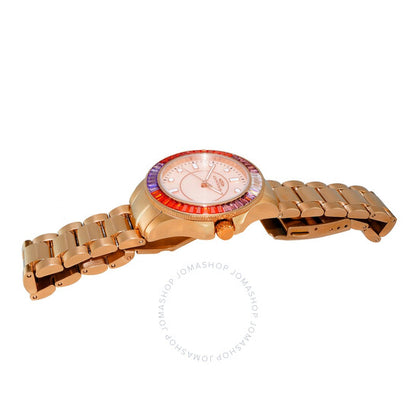 ساعة أونيس ON7324 للسيدات بمينا ذهبي وردي