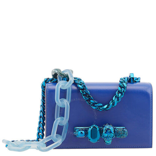 Alexander Mcqueen, Open Box - Alexander McQueen Ladies Mini Jewelled Satchel In Royal Blue