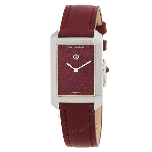 Baume et Mercier, Open Box - Baume et Mercier Hampton Red Dial Ladies Watch