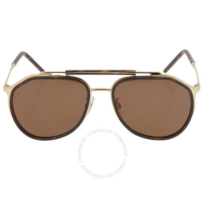Dolce & Gabbana, Open Box - Dark Brown Pilot Men's Sunglasses