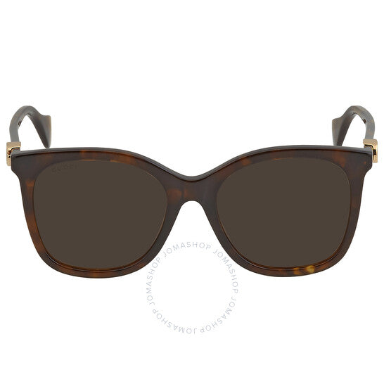 جوتشي، علبة مفتوحة - نظارة شمسية نسائية بنية اللون بتصميم فراشة