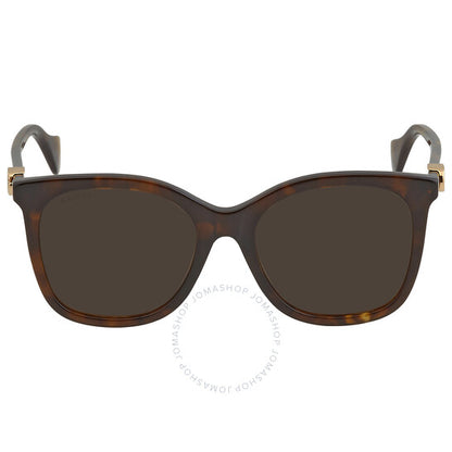 جوتشي، علبة مفتوحة - نظارة شمسية نسائية بنية اللون بتصميم فراشة