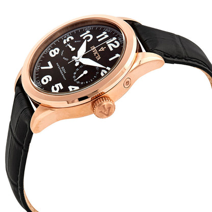 Open Box - Vintage Black Dial Black Leather Men's Watch