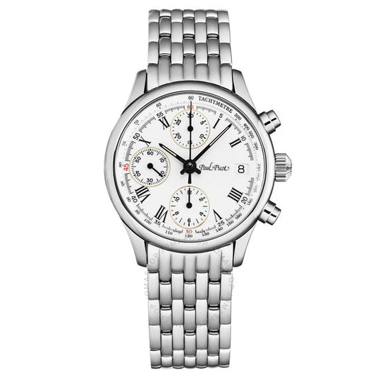 Paul Picot, Open Box - Telemark Chronograph Automatic White Dial Men's Watch