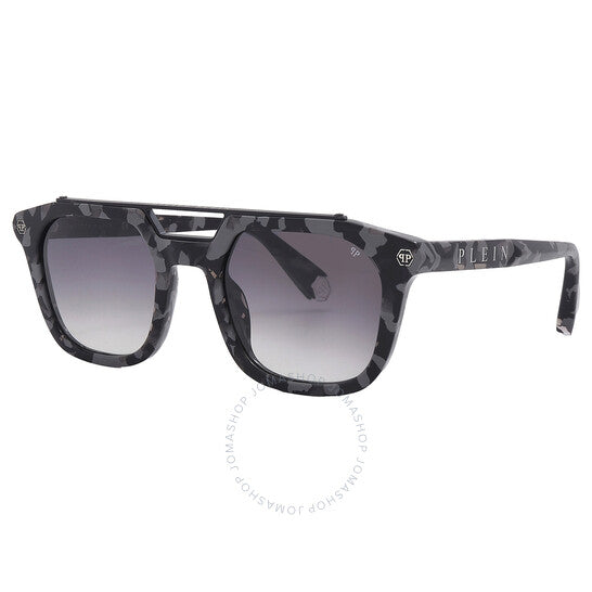 نظارة شمسية رجالية مربعة رمادية من فيليب بلين، علبة مفتوحة