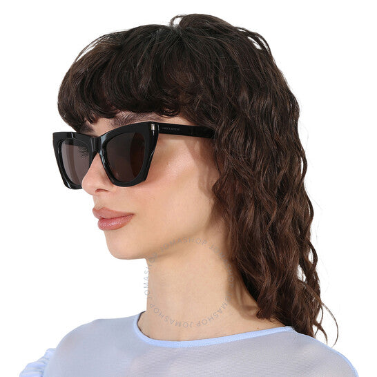 Saint Laurent, Open Box - Grey Cat Eye Ladies Sunglasses