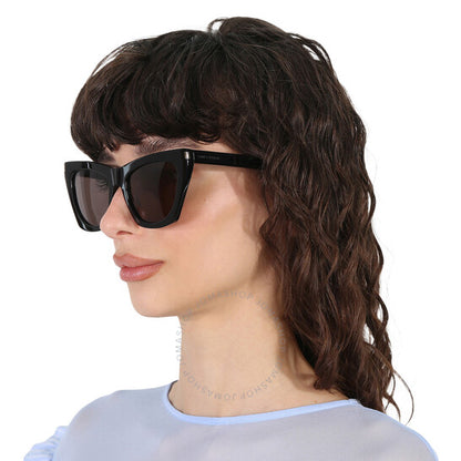 Saint Laurent, Open Box - Grey Cat Eye Ladies Sunglasses