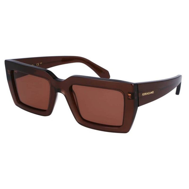 Open Box - Salvatore Brown Rectangular Ladies Sunglasses