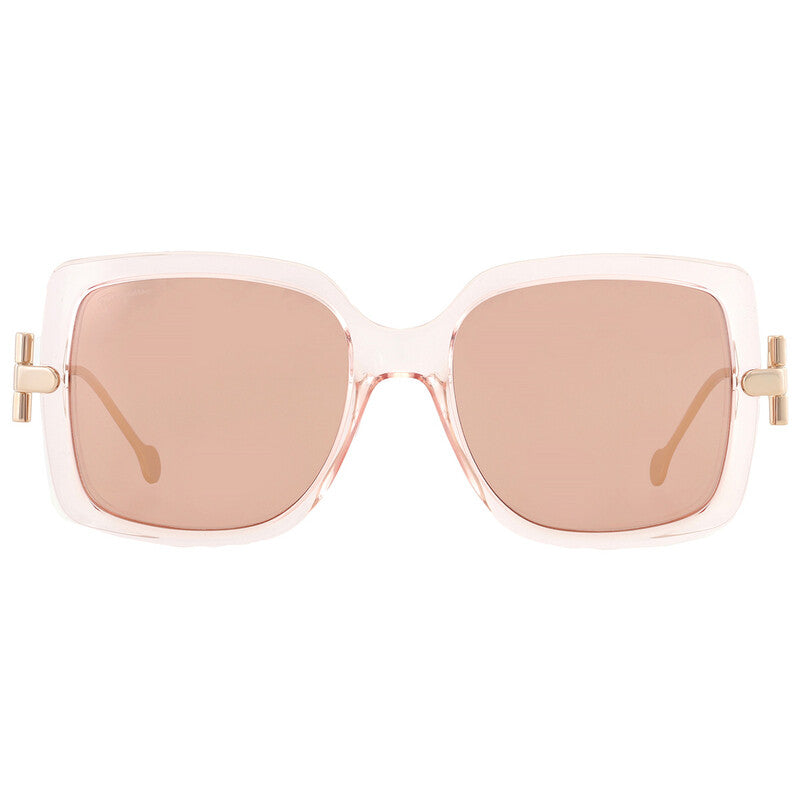 Open Box - Salvatore Brown Square Ladies Sunglasses