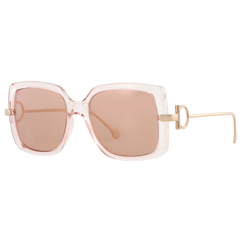 Open Box - Salvatore Brown Square Ladies Sunglasses