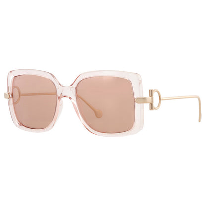 Open Box - Salvatore Brown Square Ladies Sunglasses