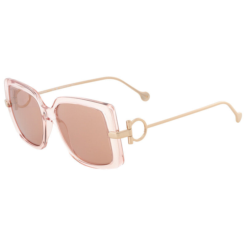 Open Box - Salvatore Brown Square Ladies Sunglasses