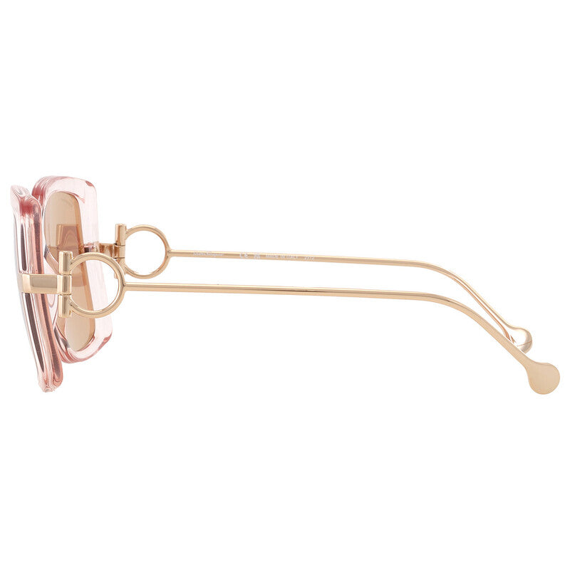 Open Box - Salvatore Brown Square Ladies Sunglasses