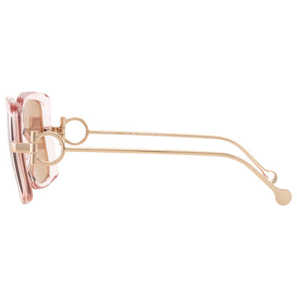 Open Box - Salvatore Brown Square Ladies Sunglasses