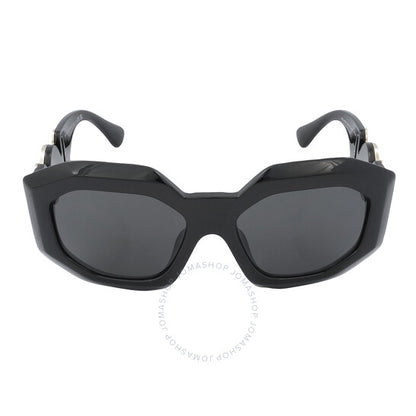 Versace, Open Box - Dark Gray Irregular Ladies Sunglasses