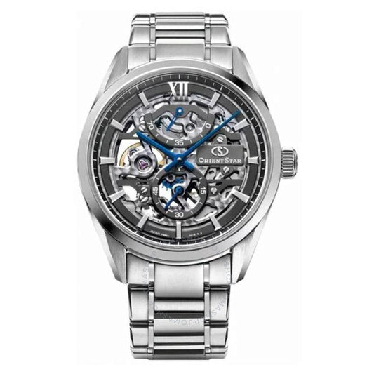 ساعة أورينت المعاصرة ذات التعبئة اليدوية وقرص رمادي