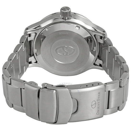 ساعة أورينت ستار أوتوماتيكية للرجال بمينا أسود