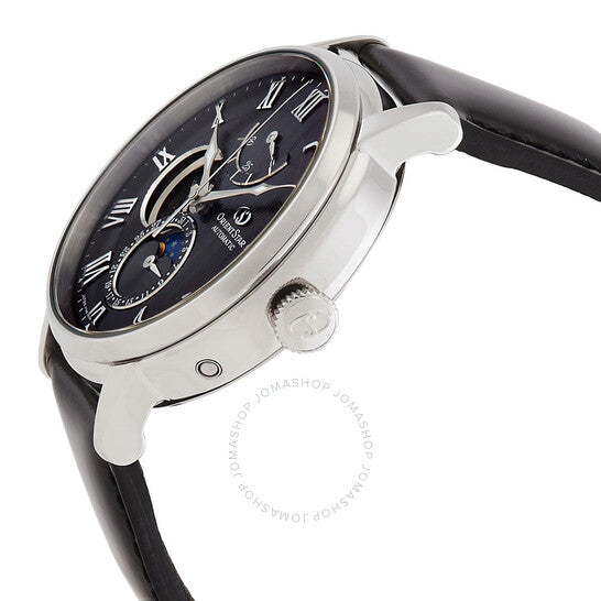 ساعة أورينت ستار أوتوماتيكية للرجال بمينا أسود