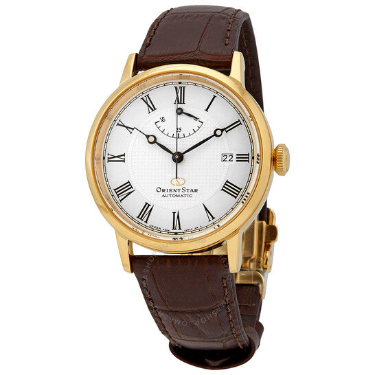 Orient, Star Automatic White Dial Brown Leather Men's Watch