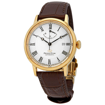 Orient, Star Automatic White Dial Brown Leather Men's Watch