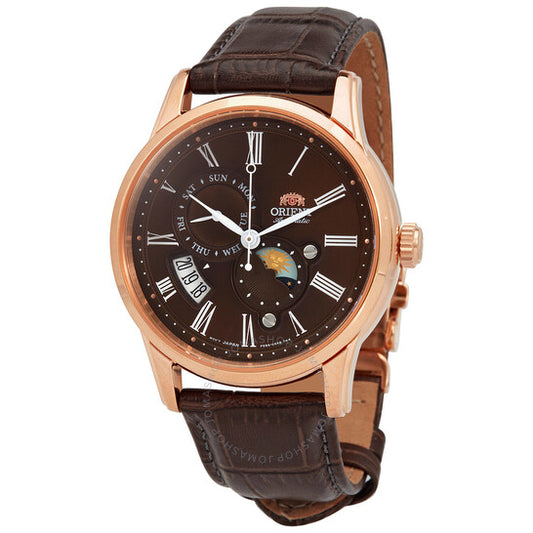 Orient, Sun and Moon Automatic Brown Dial Men's Watch
