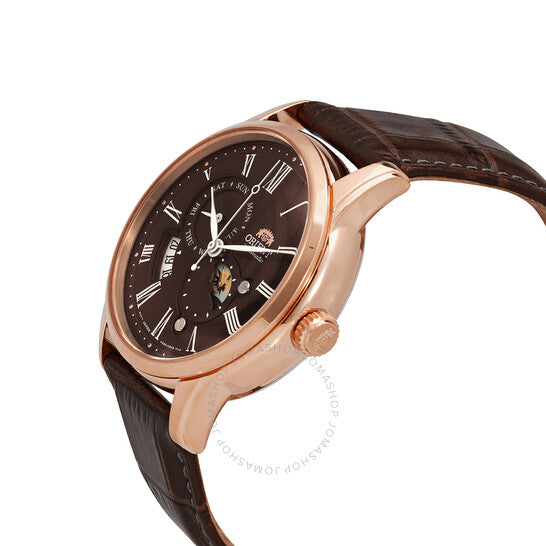 Orient, Sun and Moon Automatic Brown Dial Men's Watch