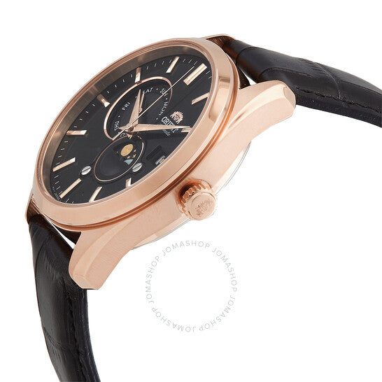 Orient, Sun and Moon Black Dial Men's Watch