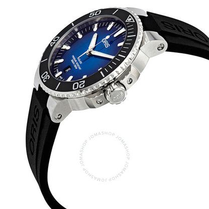 ساعة أوريس أكويس أوتوماتيكية للرجال بمينا أزرق