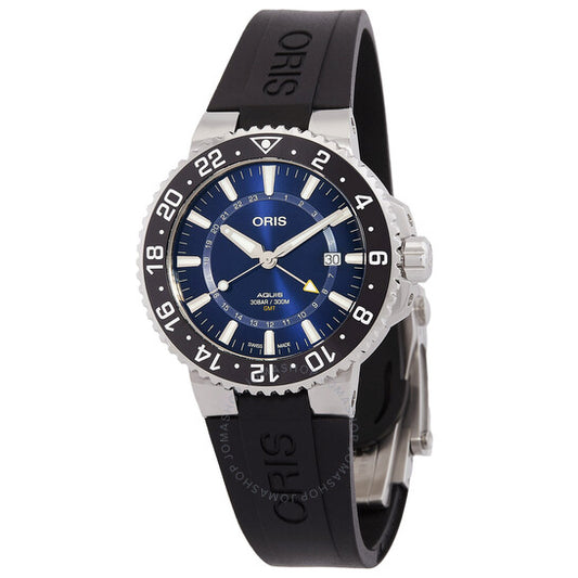 ساعة أوريس أكويس أوتوماتيكية للرجال بمينا أزرق