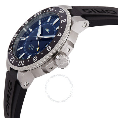 ساعة أوريس أكويس أوتوماتيكية للرجال بمينا أزرق