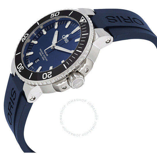 ساعة أوريس أكويس أوتوماتيكية للرجال بمينا أزرق