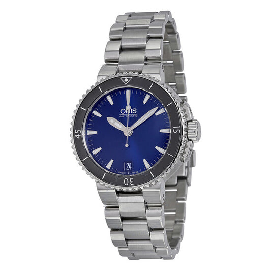Oris, Aquis Automatic Blue Dial Stainless Steel Ladies Watch 733-7652-4135MB