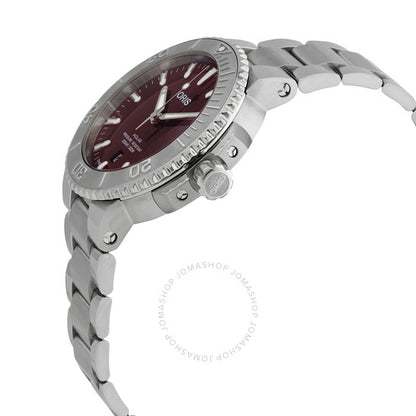 ساعة أوريس أكويس أوتوماتيكية للرجال بمينا أحمر