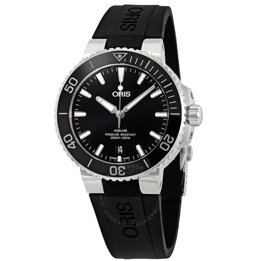 Oris, Aquis Black Dial Automatic Men's Rubber Watch