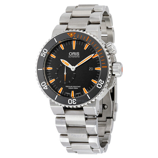 Oris, Aquis Carlos Coste Automatic Black Dial Watch 743-7709-7184SET