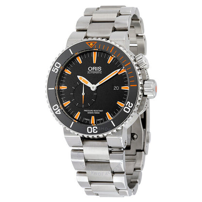 Oris, Aquis Carlos Coste Automatic Black Dial Watch 743-7709-7184SET