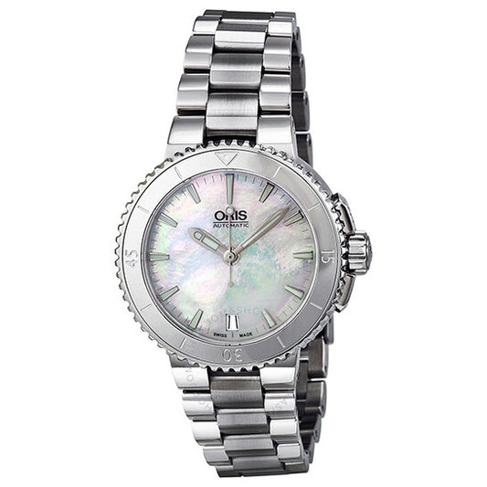 Oris, Aquis Date Automatic Mother of Pearl Dial Ladies Watch 733-7652-4151MB