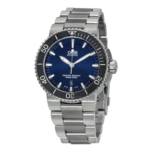 Oris, Aquis Date Blue Dial Stainless Steel Men's Watch 733-7653-4135MB