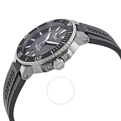 ساعة أوريس أكويس أوتوماتيكية للرجال بمينا رمادي وتاريخ