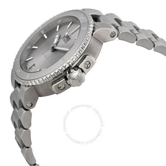 Oris, Aquis Date Silver Dial Stainless Steel Ladies Watch