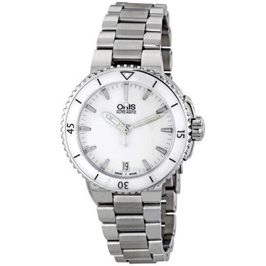 Oris, Aquis Date Steel & Ceramic Ladies Watch 733-7652-4156MB