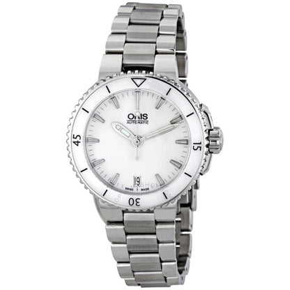 Oris, Aquis Date Steel & Ceramic Ladies Watch 733-7652-4156MB