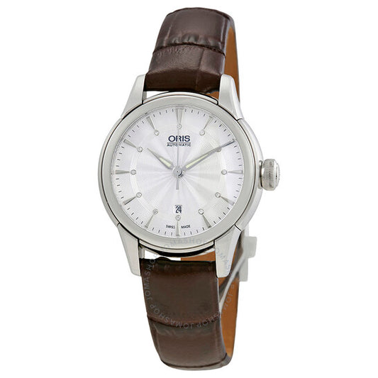 Oris, Artelier Date Automatic Silver Diamond Dial Ladies Watch 561-7687-4051LS