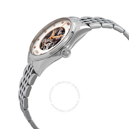 Oris, Artelier Automatic Diamond Silver Skeleto Ladies Watch