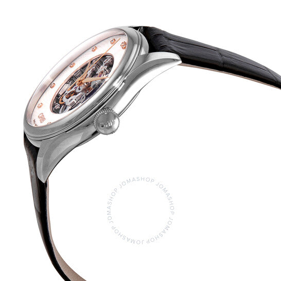 Oris, Artelier Automatic Diamond Silver Skeleton Dial Ladies Watch