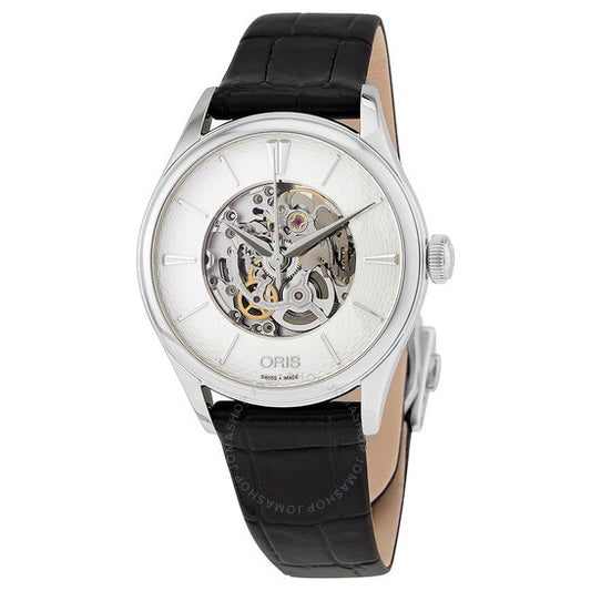 Oris, Artelier Automatic Diamond Silver Skeleton Dial Ladies Watch