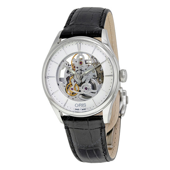 Oris, Artelier Automatic Silver Skeleton Dial Men's Watch 734-7721-4051LS